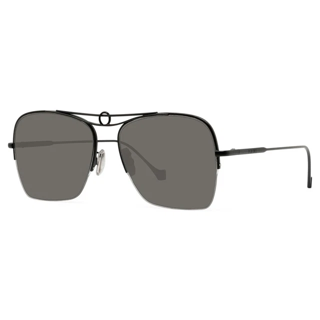 New Authentic LOEWE LW40024U 02A Matte Black/Smoke 56-15-140