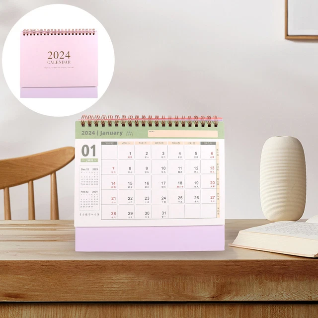 OFFICE DESK CALENDAR Paper Made 2024 Calendar Freestanding Simple