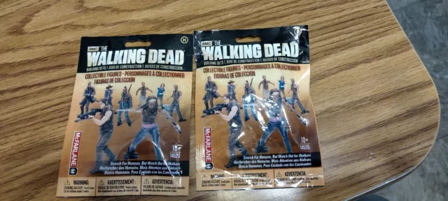Walking Dead McFarlane Construction Building Blind Bag NEW Unopened LOT OF 2 pks