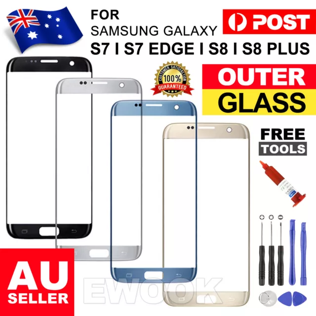 Outer Front Glass Screen Replacement For Samsung Galaxy S7 Edge S8 S8 Plus