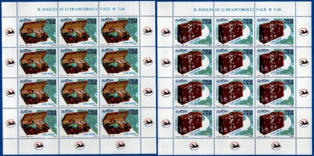 Italia Repubblica 2004-Europa. Le Vacanze -2 Minifogli NUOVI MNH **