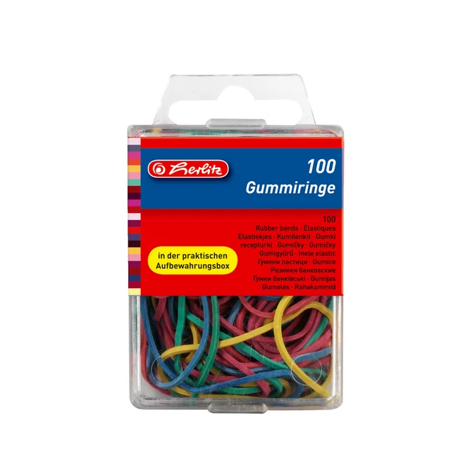 Herlitz Gummiring Gummibänder farbig 100 Stück (2021) | 8770000 | herlitz