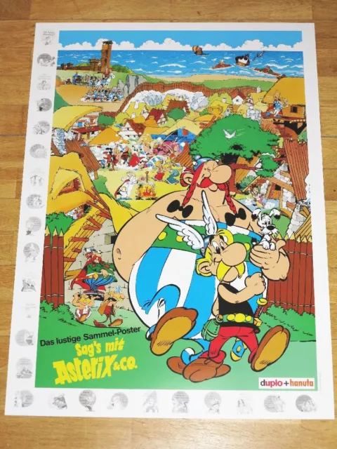 Asterix Und Obelix Duplo Hanuta Poster - Sammel-Poster Von 1988 Plakat Neu Rar