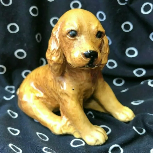 Vintage Mortens Studio 4" Ceramic Cocker Spaniel Dog Figurine Painted Stamped