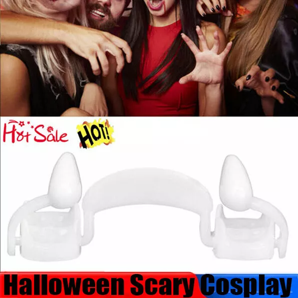 Halloween Scary Party Cosplay Vampire Fangs Retractable Teeth Dress Costume