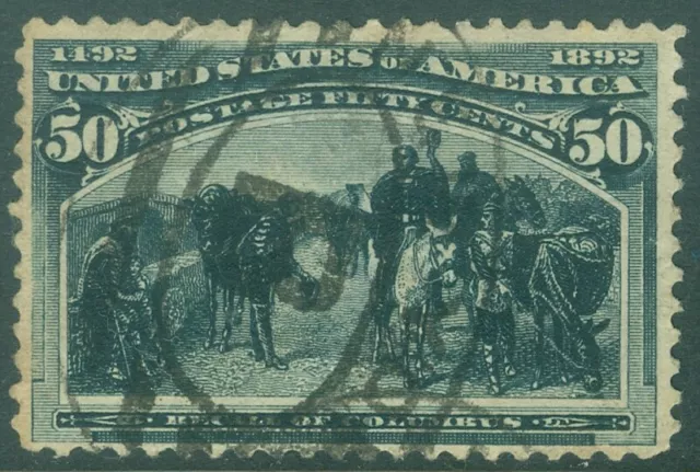 EDW1949SELL: USA 1893 Scott# 240 Fine-Very Sottile, Utilizzato. Thins. Catalogo