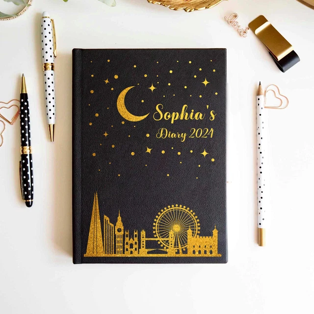 PERSONALISED ACADEMIC HARDCOVER Diary 2024 School Teacher Office Daily