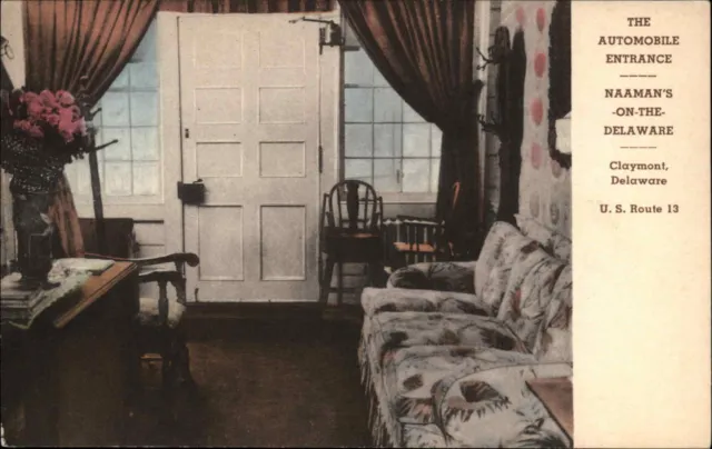 Claymont Delaware DE Naaman's-on-the-Delaware Hotel Vintage Postcard