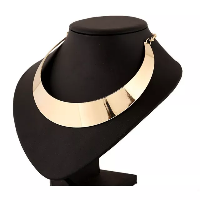 Charles William Premium Gold Choker Necklace Dress Collar Jewellery UK
