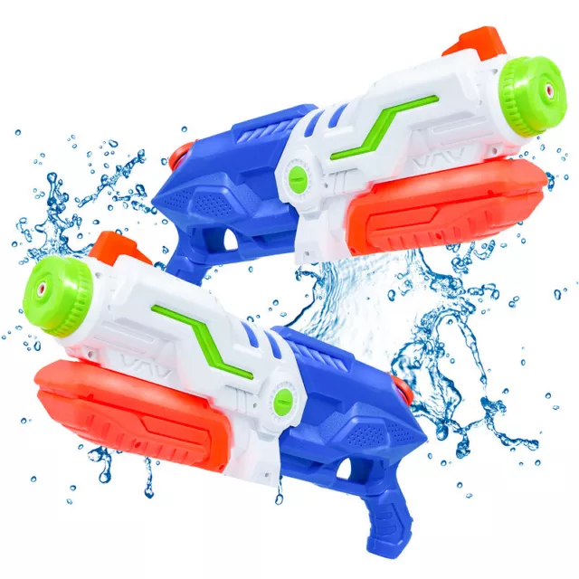 2x Wasserpistole Kanone 10M Reichweite Kinder Spritzpistole Space 1030ML Squall