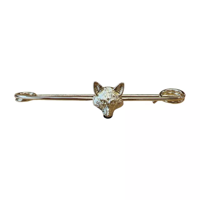 Equetech Traditional Foxhead Stock Pin - Gold or Silver - Hunting - Horse Riding