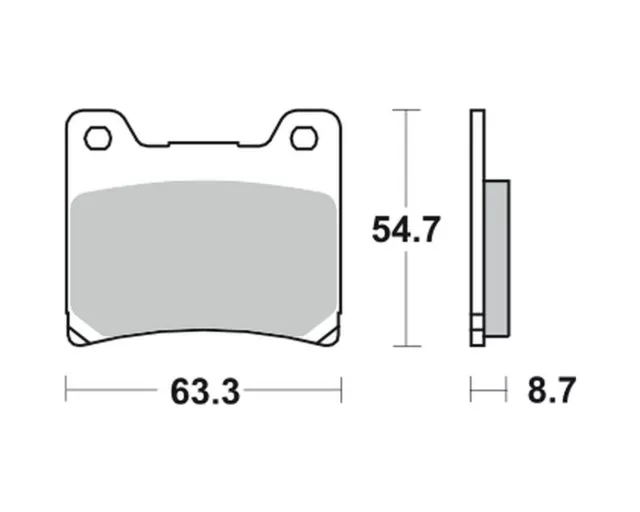 Garnitures de frein TRW MCB 530 pour YAMAHA TZR 125 90-92 (avant)