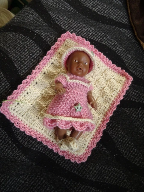 §§§ Mini Baby Born  mit Kleidung und Decke §§§