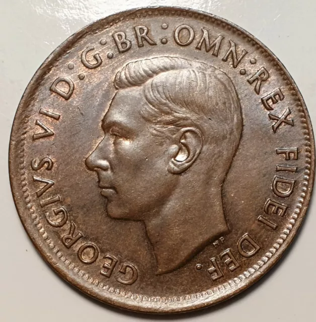 1949 Australian One Penny off center  #5