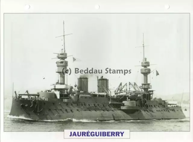 1893 Jauréguiberry Battleship Capital Ship / France Warship Photograph Maxi Card