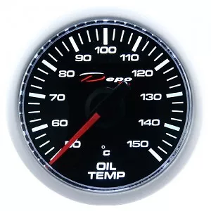 Manometro Strumento 52mm DEPO Racing Temperatura Olio 50 - 150°C Stepper check