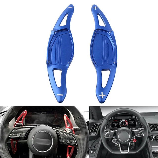 Cambio paddle volante in metallo per Audi R8 RS3 RS4 RS5 TT RS 2016-2020 blu