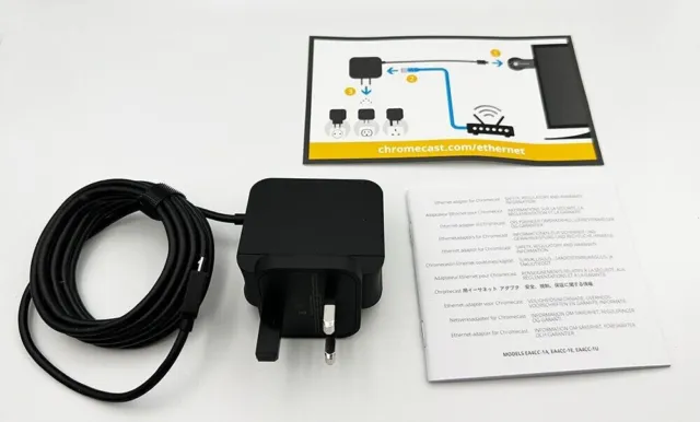 Google Ethernet Adapter Adapter für Chromecast Micro-USB UK Netzstecker - schwarz 2