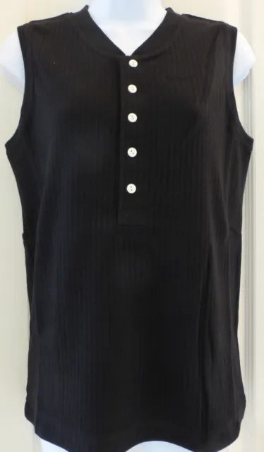 LOTTO Tennis Italiano Womens Canotta Tennis Blouse Shirt Top, Black, Size L, NWT