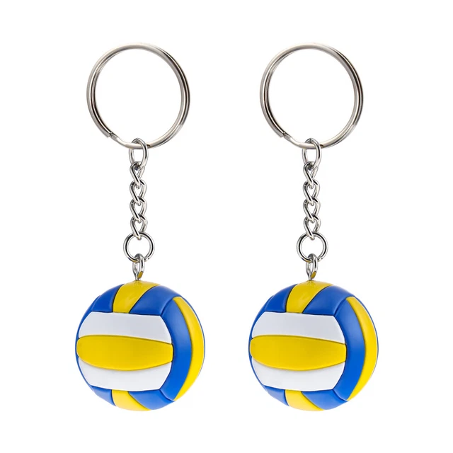 2 Pcs Volleyball Pendant Ornament Student Girl Presents Key Chains Boys