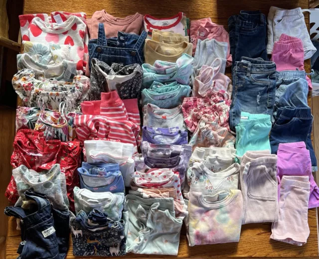 Baby Girls Clothes Lot 24 Month 2T Carters Oshkosh Jumping Beans Lauren Conrad