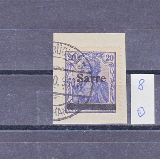 saargebiet bis 1934: Mi. Nr. 8 gestempelt