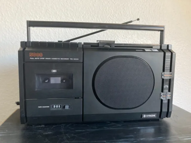 Rare Hitachi Trk-5000E / Good Condition / Serviced /Radio Cassette Recorder Mono