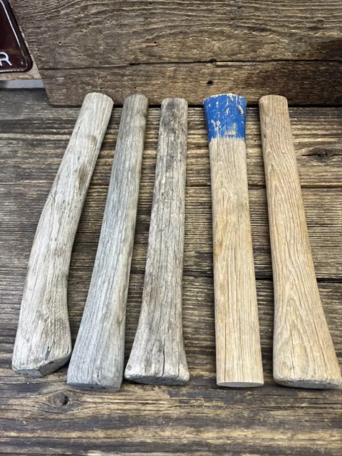 Lot (5) Wood Handles Axe/Hatchet/ Hammer Repurpose Craft Projects