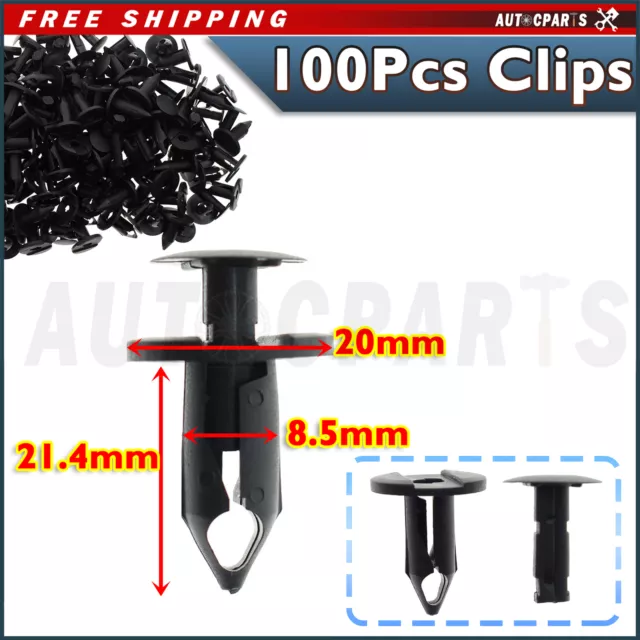 100 Retainer Fastener Rivets Clips for Ford Dodge Chrysler Jeep Plymouth Breeze