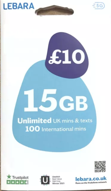 200 X Lebara 5G Official UK Sim Cards Trio - Wholesale/ Bulk/ Joblot