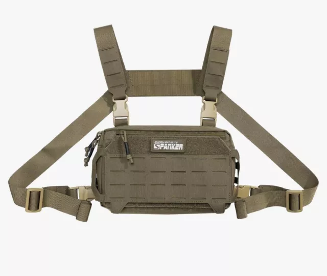 Men Tactical Chest Rig Bag Military Vest Chest Rig Adjustable Chest Pack