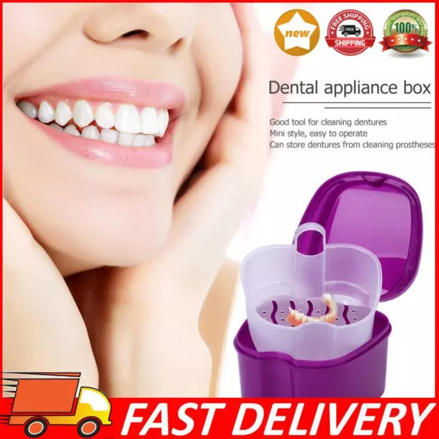 Dental False Teeth Storage Boxes with Hanging Net Artificial Tooth Box Daily Use