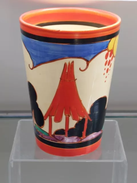 Clarice Cliff Red Summerhouse Large Beaker