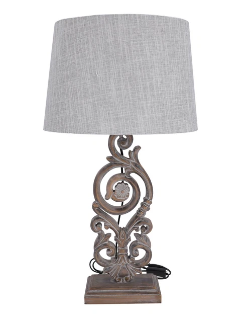 Lampe De Table Chien Chihuahua – Style Shabby Chic – Abat-jour Cloche – Blanc