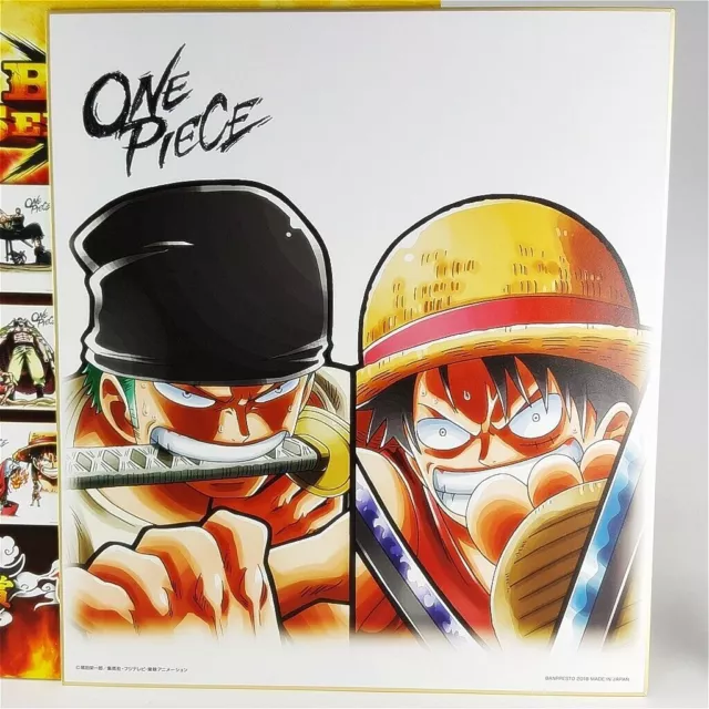 One Piece Luffy y Zoro Shikishi Selección de batalla de tablero BP Ichiban Kuji