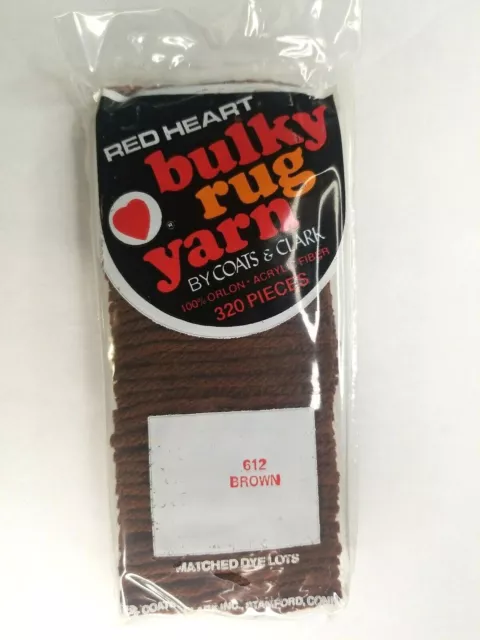 Red Heart Latch Hook Bulky Rug Yarn - 612 Brown - 320 Pieces