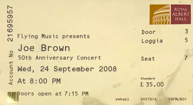 Joe Brown Original Concert Tour Tickets