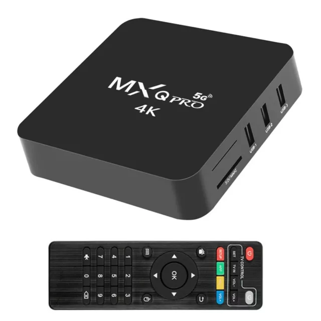 5G Wifi MXQ Pro 4K Ultra 64Bit Android Quad Core Smart TV Box Ram 1GB ROM 8GB EU 3