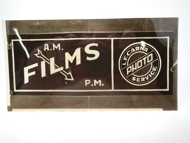AM PM Films LF Carna Photo Service Advertising Negative Vintage