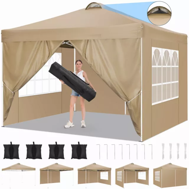 3 x 3 m 3,3 x 3,3 m gazebo da giardino gazebo tenda da giardino tenda per feste impermeabile protezione UV