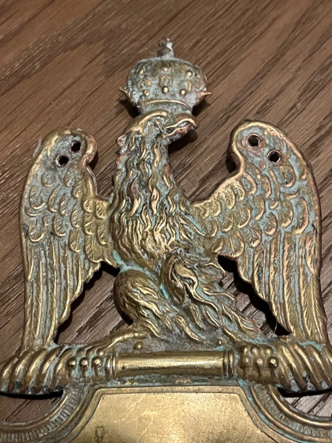 Plaque de shako Artillerie à pied de la ligne 1806-1810