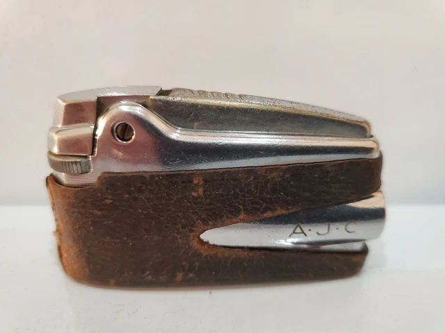 VINTAGE WORKING RONSON Premiere Leather Wrapped Adonis Varaflame ...