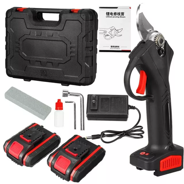 Forbici Da Potatura A Batteria Cesoia 48V Taglio 30Mm Con Valigia 2 Batterie