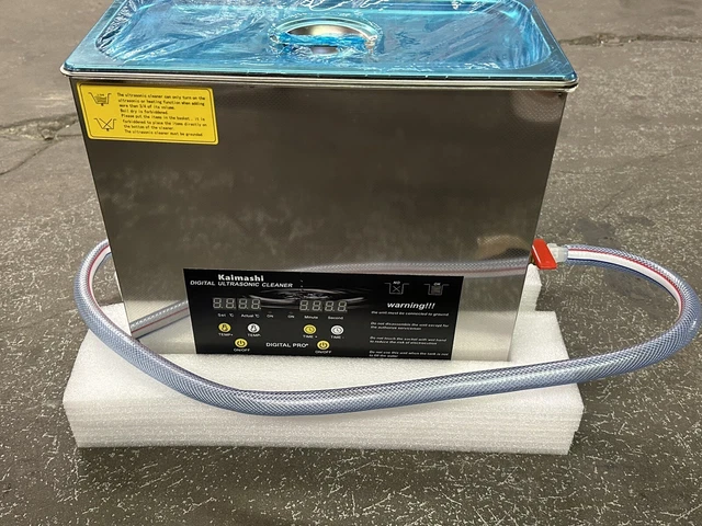 Kaimashi Ultrasonic Cleaner Digital 6L W/Lid Basket Hose Included New
