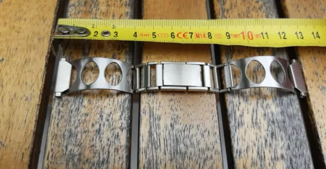 NEUF DE STOCK 22 Année 60 VINTAGE Bracelet type ZRC Racing métal NOS WATCH Strap