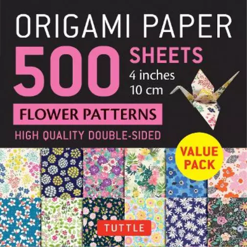 Tuttle Studio Origami Paper 500 sheets Flower Patterns 4" (10 cm) (Notebook)