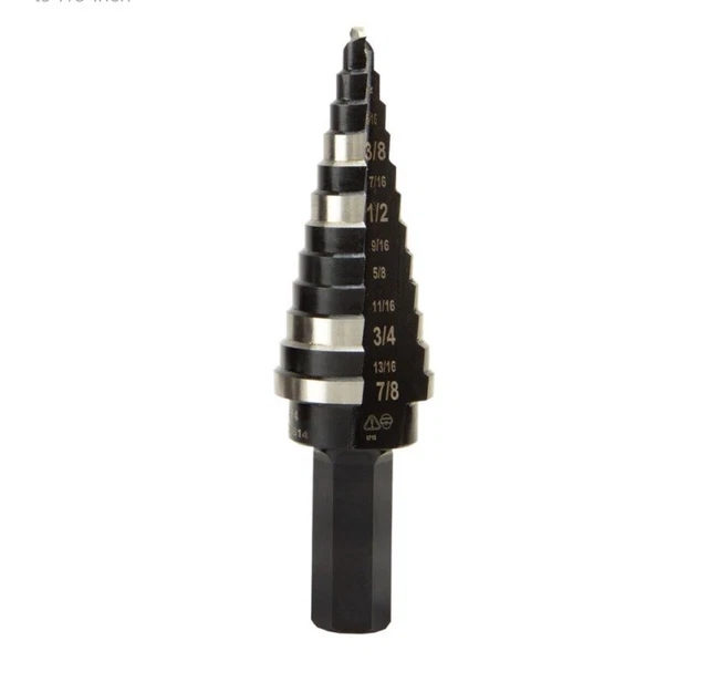 Klein Tools KTSB14 Step Drill Bit #14 Double-Fluted, 3/16 To 7/8-Inch
