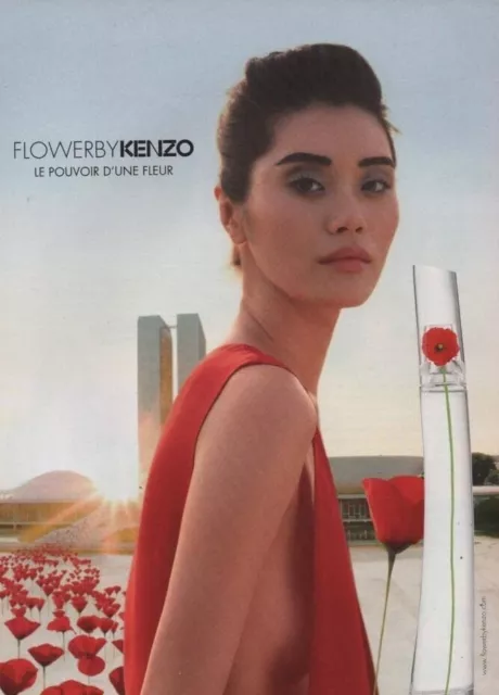 Publicité papier Parfum. Perfume ad. KENZO Flower 2016