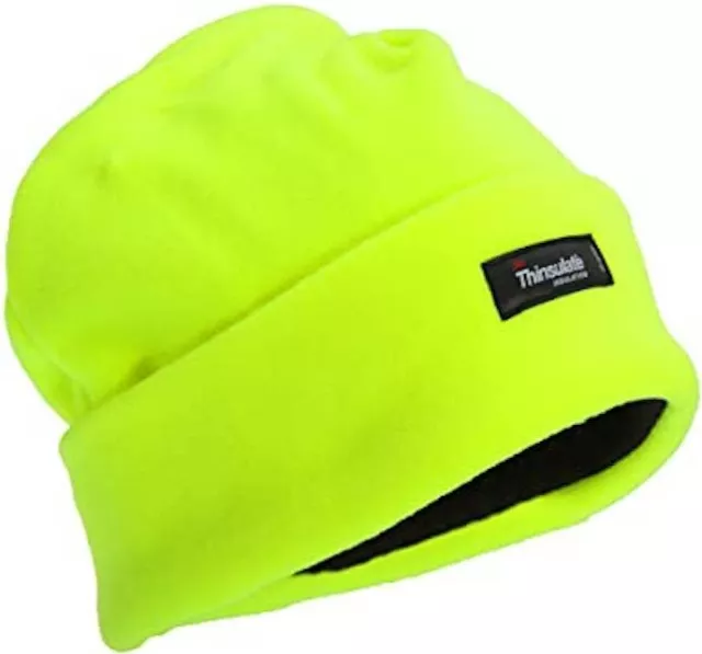 Hi Vis Thinsulate FLEECE MÜTZE hohe Sichtbarkeit Thermo Winter Hund Wandern UK VERKAUF