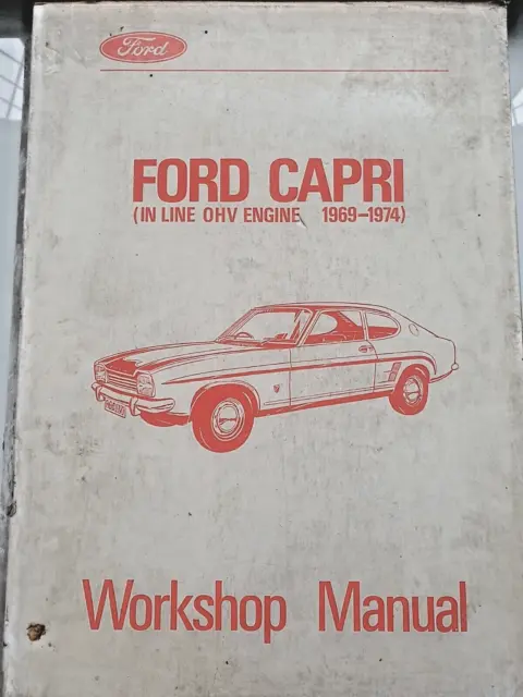 Ford Capri MK 1 Car Workshop Manual OHV 1969 - 1974 Genuine - Free P&P